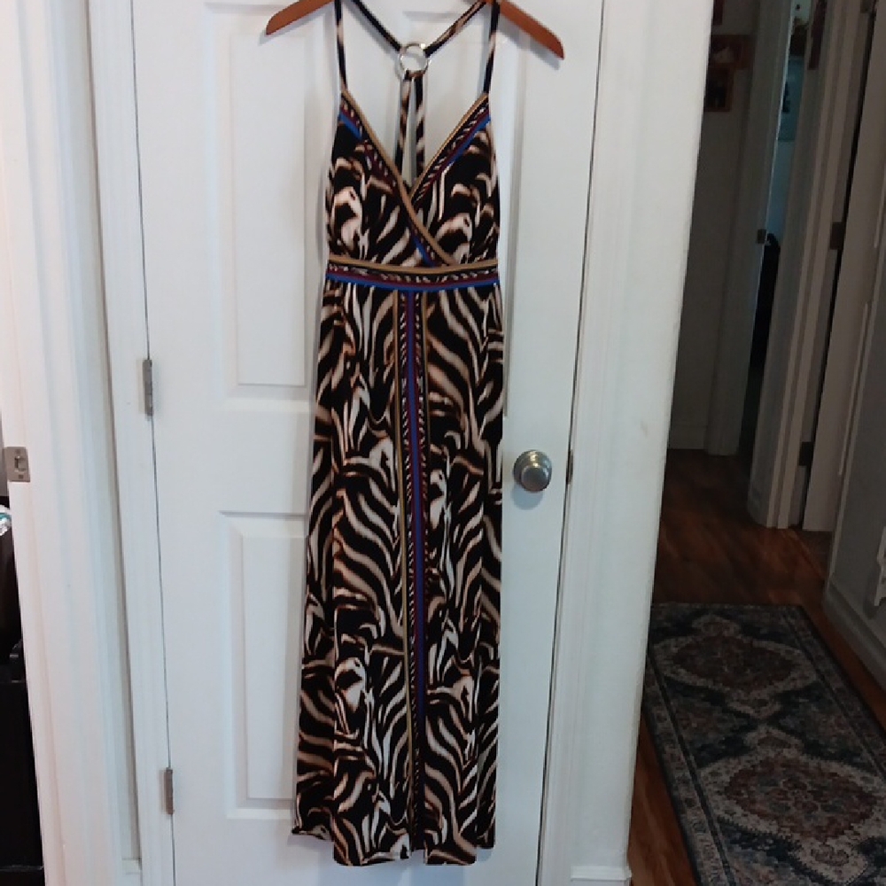 Stylish Zebra Print Maxi Dress